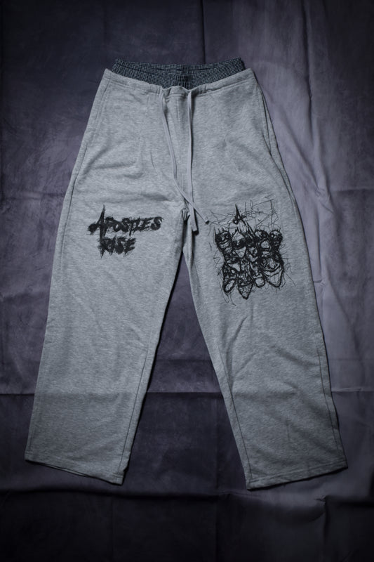 (PRE ORDER) !! "RISE" GREY SWEATPANTS (SIZE UP)